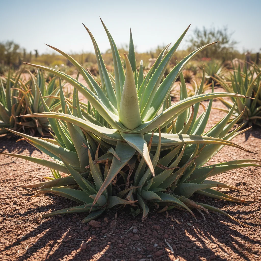 Aloe vera Summer balcony garden featuring heat tolerant plants