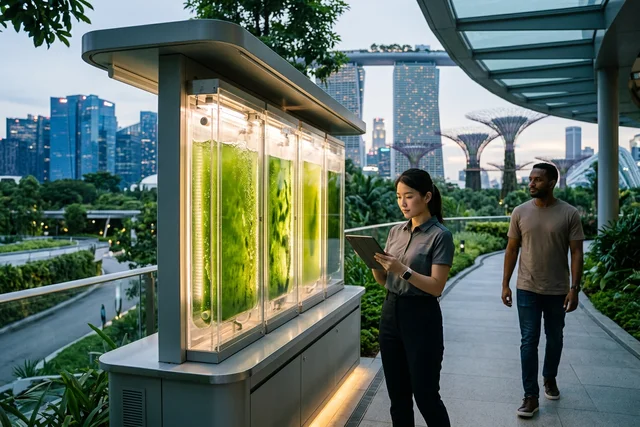 Vertical Algae Panels Work